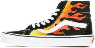 Vans Flame Print High Top Sneaker - Heren - Sneakers - Veelkleurig - 42 1/2 EU - Su&egrave;de - Schoenen