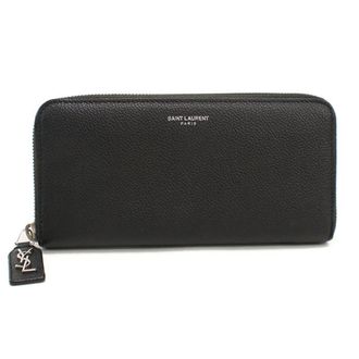 Saint Laurent Black Leather Long Wallet (Bi-Fold) (Pre-Owned)