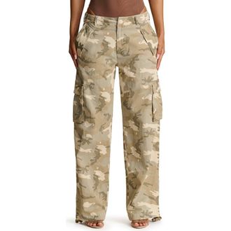 Naked Wardrobe Cargo Pants in Natural Camo at Nordstrom, Size Large