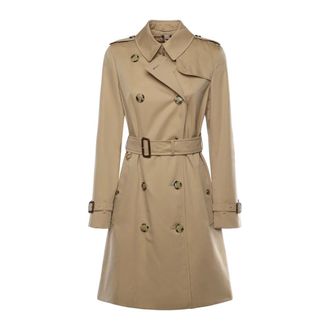 Burberry Trench Coats, female, Yellow, Size: 2XS Gabardine Trench Coat