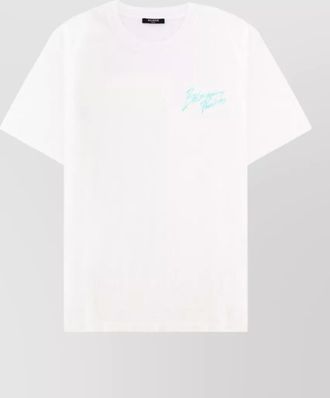 Balmain logo graphic round neck short sleeve t-shirt