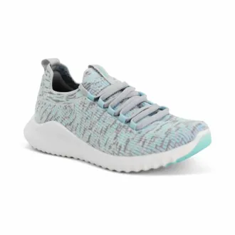 Aetrex Womens Carly Arch Support Sneakers In Sky Blue Multi