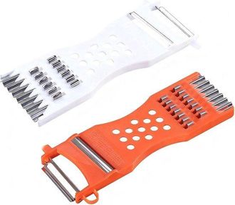 OEM 2 Pezzi Pelapatate Multifunzione 6 In 1, Pelapatate, Lama Affilata In Acciaio Inossidabile, Affettatrice, Tagliaverdure, Per Frutta E Verdura, Pelatur