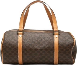 Celine Pre-owned Handbags, female, Brown, Size: ONE SIZE Pre-owned Vintage Coated Canvas Handbag