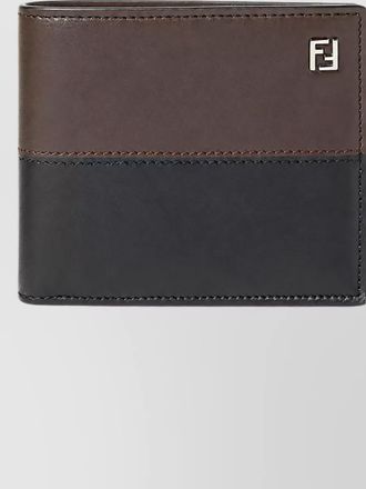 Fendi calf leather bicolor wallet