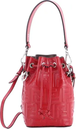 Fendi Fendi Mon Tresor Bucket Bag Zucca Embossed Mini (Authentic Pre-Loved)