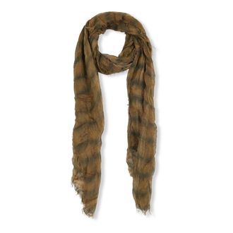 Cortana Eclipse- foulard with dark green and yellow striped pattern - female - Cortana - Scarves - Yellow - ONE SIZE - Accessories