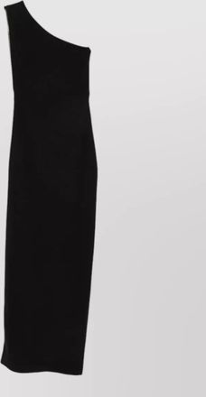 Elisabetta Franchi fine-knit one-shoulder sleeveless maxi dress