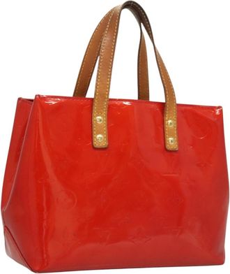 Louis Vuitton Reade Handbag Monogram Vernis Red Patent_Leather Bag (Pre-Owned)