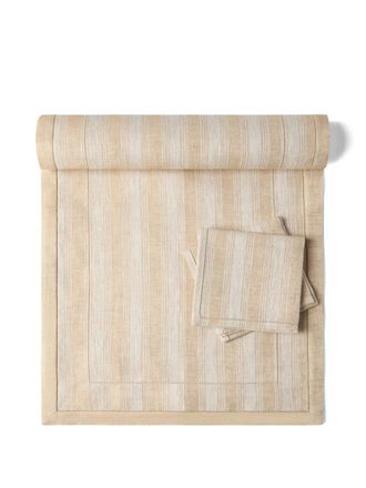 Brunello Cucinelli Set con runner a righe - Toni neutri