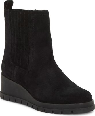 Lucky Brand Sondruh Platform Wedge Bootie in Black at Nordstrom, Size 7.5