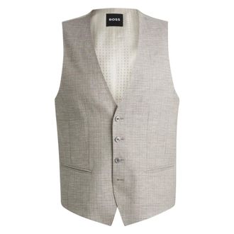 HUGO BOSS Kostuums, Heren, Beige, M, Gilet