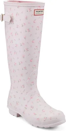 Hunter x LoveShackFancy Original Tall Waterproof Rain Boot in Blooming Heirloom Ditsy Print at Nordstrom, Size 11
