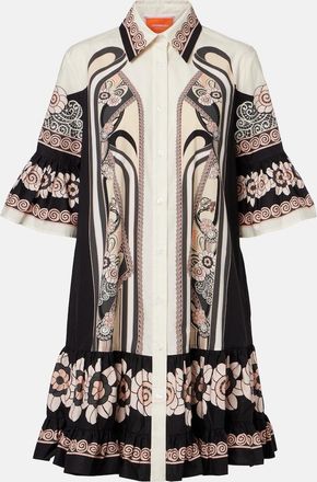 La DoubleJ Vestido camisero Choux de popel&iacute;n de algod&oacute;n estampado