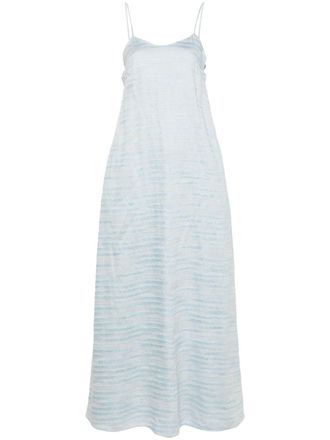 Emporio Armani Abito midi con effetto jacquard - Blu