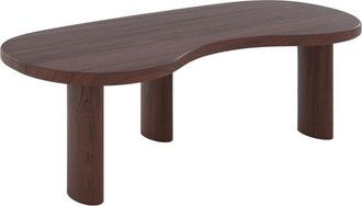 Rendez-Vous D&eacute;co Mesa baja org&aacute;nica de madera maciza de mindi oscuro