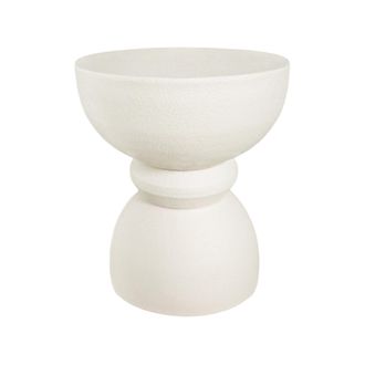 Mobili Rebecca Mesa De Centro Moderna Rebecca Mobili Kaolin 42,5x35x35 Cm Mgo Blanco