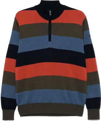 Paul & Shark Maglia Mezza Zip A Righe In Lana-Uomo