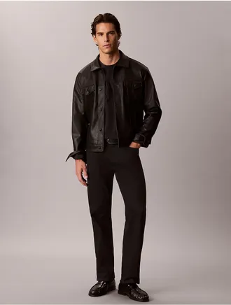 Calvin Klein Mens Standard Straight Jeans - Black - 32W x 30L