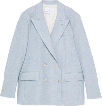 Manuel Ritz Blazer con motivo chevron - Blu