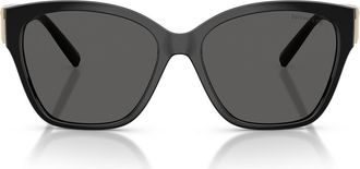 Tiffany & Co. 56mm Square Sunglasses in Black /Dark Grey at Nordstrom