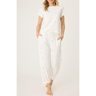 PJ Salvage Dainty Daisy Pajamas in Ivory at Nordstrom Rack, Size Large