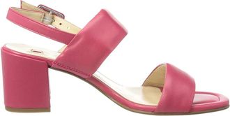 H&ouml;gl Pure Roze Sandaal - Dames - Sandalen met hakken - Roze - 34 1/2 EU - Leer - Schoenen