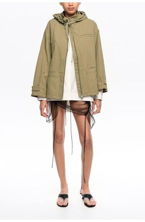Bimba & Lola Fluid A-Line Trench in Khaki at Nordstrom, Size X-Small Eu