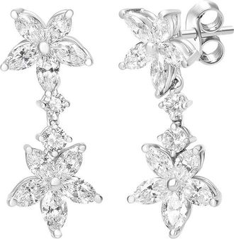 House of Brilliance Haus Of Brilliance 18K 6.08 Ct. Tw. Diamond Dangle Earrings
