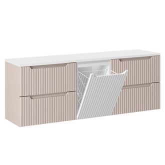 Petits Meubles Mueble bajo lavabo 160cm cesto paneles laminados cachemira