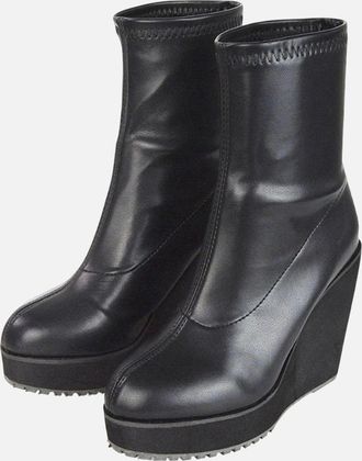 XY London Womens XY London Womens/Ladies Camille Platform Wedge Sock Ankle Boots - Black - Size: 5