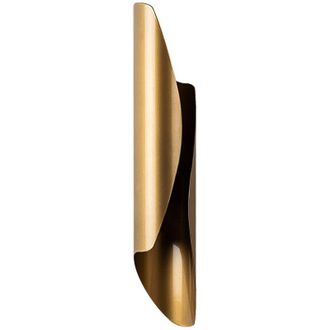 Vente-Unique Aplique De Pared De Metal Dorado - Alt. 40 X P.8 Cm - Lynor