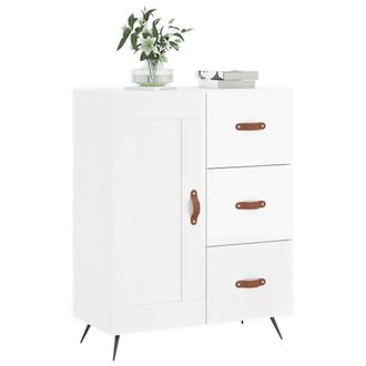 Berkfield Home Sideboard High Gloss White 69.5x34x90 cm Engineered Wood