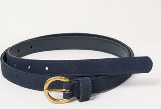Fat Face FatFace Navy Plain Suede Belt