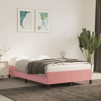vidaXL Estructura De Cama Sin Colch&oacute;n Terciopelo Rosa 120x200 Cm Vidaxl