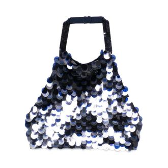 P.A.R.O.S.H. Sleeveless Tops, female, Blue, Size: M Blusa