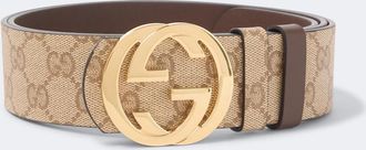 Gucci Cintur&oacute;n reversible de lona GG