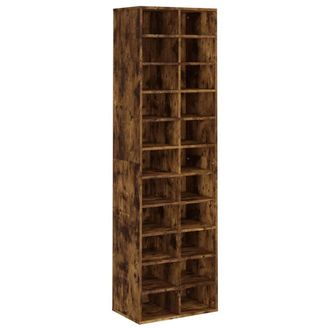vidaXL Vidaxl - Mueble Zapatero Madera Contrachapada Roble Ahumado 54x34x183cm