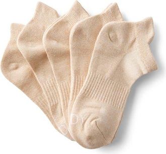 Cotton On Womens Active Body 5Pk Ankle Sport Sock in Oatmeal Marle Multi at Nordstrom