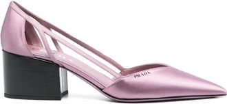 Prada 55mm Satin Pumps - Womens - Silk