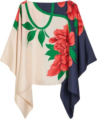 La DoubleJ LA Double J Foulard Floral-print Silk top - Multicoloured - S/M (UK10-12 / M)