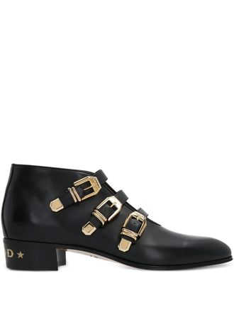Gucci buckled leather ankle boots - Black