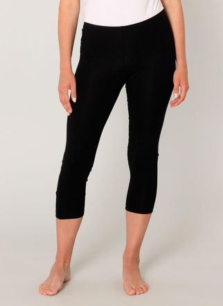 Base Level Caprileggings BASE LEVEL Ycarus, Damen, Gr. 36, N-Gr, schwarz, Jersey, Obermaterial: 94% Viskose, 6% Elasthan, unifarben, Basic, figurbetont ca. Mitte