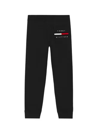 Tommy Hilfiger Rib Insert Organic Cotton Joggers - Black