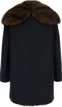 VALENTINI 1972 Mens Hooded Parka Black Cotton Coat