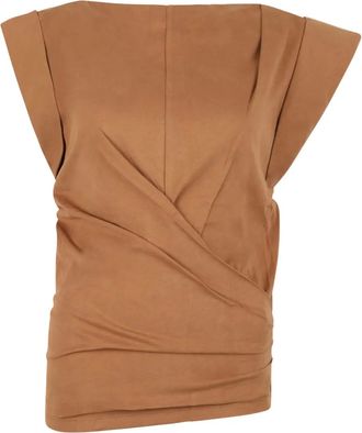 Isabel Marant Top drappeggiato in cotone - Toni neutri