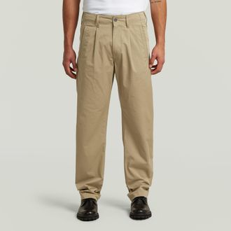 G-Star Pleated Loose Tapered Chino - Beige - Heren