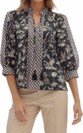Entro Botanical Blouse In Multi