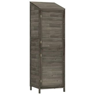vidaXL Cobertizo De Jard&iacute;n Madera Maciza Abeto Antracita 55x52x174,5cm Vidaxl