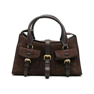 Mulberry Small Roxanne Buckle Tote - Dames - Handtassen - Bruin - ONE Size - Su&egrave;de - Tassen